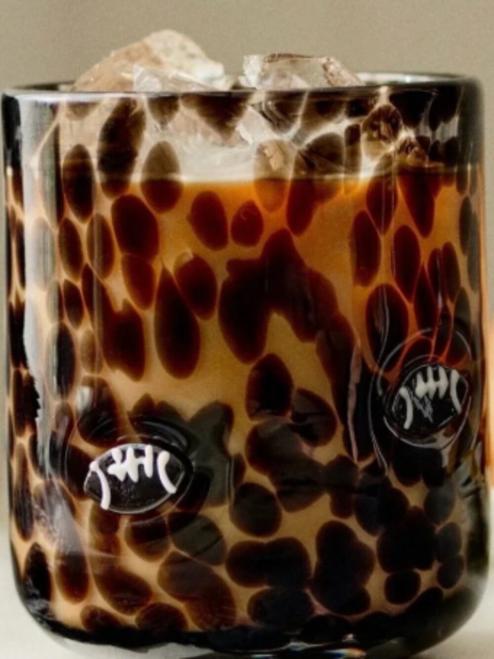 Anthropologie The Sports Icon Juice Glass.. Black NEW